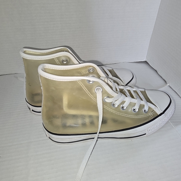 Converse Shoes Womens 4 Clear Plastic Sneakers Chucks All Star Lace Up 148633C - Picture 4 of 5